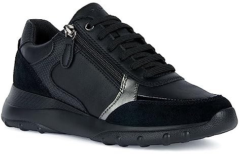 Geox D Alleniee B, Scarpe da Ginnastica Donna, Nero, 38 EU