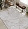 the carpet Mila Moderner Dicher Kurzflor Teppich, Wohnzimmer, Schlafzimmer, Eleganter Glanz, Glanzfaser, Hoch-Tief Effekt, Blitz Effekt, Grau, 120 x 170 cm