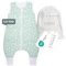 emma & noah Baby Schlafsack mit Füßen 2.5 TOG, Strampelsack für den Herbst und Winter, Bio-Baumwolle, Oeko-TEX Zertifiziert, Kuscheliger Schlafsack für Neugeborere (Punkte Mint, 100 cm)