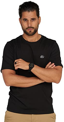 JACK & JONES Herren T-Shirt Elif Infinity O-Neck Shirt Kurzarmshirt (as3, Alpha, s, Regular, Regular, Black/Without Backprint)