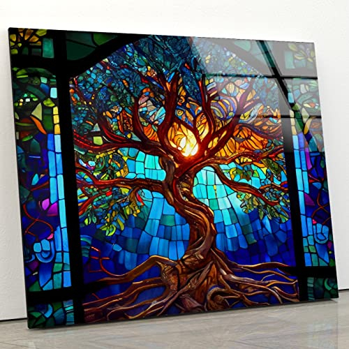 My Photostation.com 76,2 x 76,2 cm, gehärtetes Glas, Wandkunst, gebeizt, Wanddekoration, Glasdruck, große Wandkunst, Wandbehänge, gebeizte Fensterdekoration