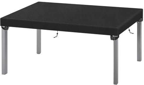 Kovshuiwe 70x70x15cm, schwarze Gartentischabdeckung, Terrassentischabdeckung, Gartenmöbel-Abdeckung, für den Innen- und Außenbereich, wasserdichte Tischdecke, 420D Oxford-Gewebe
