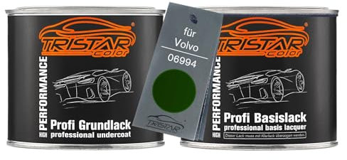 TRISTARcolor Autolack Set Dose spritzfertig für Volvo 06994 Neon Jungle Perl Metallic Grundlack + Basislack 1,0L