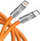 WATCHEM 6ft / 2M USB-C to Lightning Cable - 27W Fast Charge, Durable Liquid Silicone, Data Transfer - Heavy Duty Type C Charging Cord (Orange)