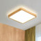 WayLuoung LED-Deckenleuchte Aus Holz | Ø30cm 4500K 1620Lm 18W | Deckenleuchte Mit Quadratischer Oberseite, 360° Leuchtendes Naturholz Schlafzimmer Wohnzimmer Kinderzimmer Küche Esszimmer (Neutralweiß)