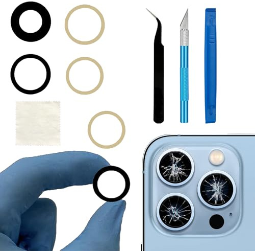 for iPhone 13 Pro Back Camera Lens Glass Replacement, MrR.OMW for iPhone 13 Pro Max Rear Camera Glass Replacement with Repair Tool Kit