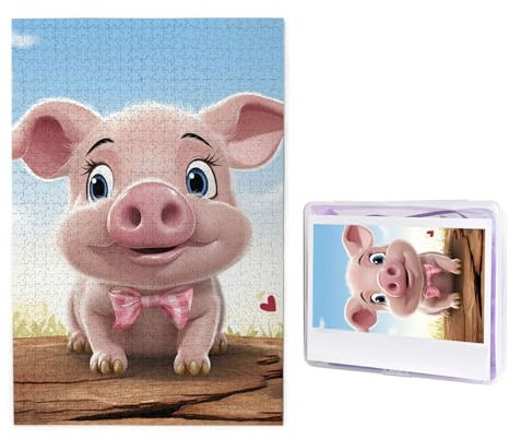 Cartoon-Tier-Puzzle, 1000 Teile, personalisiertes Puzzle, Holzbild, Puzzle für Erwachsene, Fotopuzzle, Kunst, Wandbehang, Dekor für Geburtstag, Hochzeit, Valentinstag