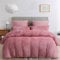 YASMENG Housse de Couette Flanelle 220x240 Hiver Chaude Rose Polaire Parure de Lit Flanelle Doux Douillet Duveteux Linge de Lit 2 Personne avec Fermeture Éclair et Taies d'oreiller 65x65 cm