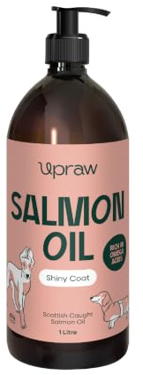 Upraw Scottish Salmon Oil For Dogs, Cats, Horse - Fish Oil Food Treats Supplement for Coat, Immune Support, Itchy Skin, Joint & Brain Health contains Omega 3, 6 & 9 (1000ml)