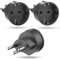 Oliveria Reiseadapter, 3 Stück DE auf Schweiz Adapter/EU auf Schweiz Reiseadapter/Schweiz Reisestecker Steckdosenadapter, Schuko EU zu Typ J Steckdose,für Malediven, Ruanda, Liechtenstein