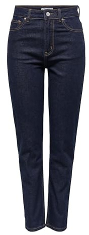 ONLY Damen Jeans Only Female Straight-fit Jeans Onlemily Hohe Taille Gerade Geschnitten Jeans