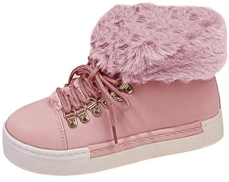 Chelsea Damen-Wanderstiefel, warme Schuhe, Outdoor-Skistiefel, verdicktes Wildleder, Khakhelsea-Stiefel für Damen, rose, 38 EU