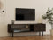 Hanah Home Modern Anthracite TV Unit, 120 cm | 100% Melamina Coated Particle Board 18 mm Thick | Wall Mountable, Multiple Shelves, Stylish Industrial Design
