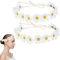 Blumen Haarband Mädchen, Gänseblümchen Haarschmuck, Gänseblümchen Haarband Damen, Gänseblümchen Blumenkranz Haare, Gänsenblümchen Braut Kopfschmuck, für Strand, Party, Hochzeitsdekoration (B, 2PCS)