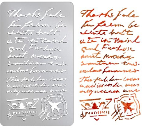 UNICRAFTALE Metallschablone Französische Handschriftschablonen Französische Buchstabenschablonen Edelstahlvorlagen Zeichenschablonen Für Möbel Heimwerkerarbeiten Scrapbooking Wand Und Heimdekoration