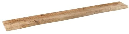 SAM Wandregal Amanda, Mangoholz massiv & rau/Natur, Holzregal/Steckboard mit Baumkante, 160x20 cm Regal
