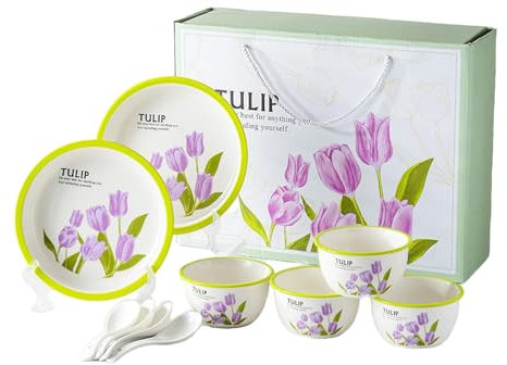 Vaisselle créative personnalisée pour la maison, la perte de poids pour une personne - 10 têtes, quatre bols et quatre cuillères et deux assiettes