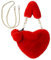 Herz tasche,handtasche rot,cute bag,rote handtasche,Umhängetasche Plüsch,Plüschhandtasche,Herz Kunstfell Handtasche,Herz Clutch Geldbörse,für Cocktail Outdoor Karneval Reisen Alltag Festival Partys
