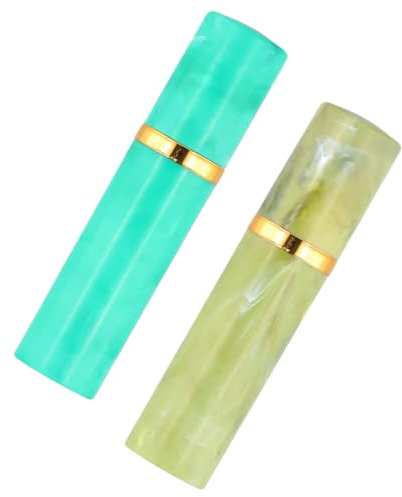 Naapesi 2 Piezas Dosificador Perfume Viaje Recargable - 5 ml Mini Perfume Bottle, Elegante Textura de Mármol, Niebla Fina, Frasco Recargable Inferior, para Bolso/Equipaje