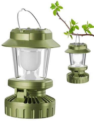 Lampes Solaires de Camping - Lampe de Travail USB avec Ventilateur - Lampe Pliable Portable pour Tente Randonnée Jardin Urgences Cour Camping-Car