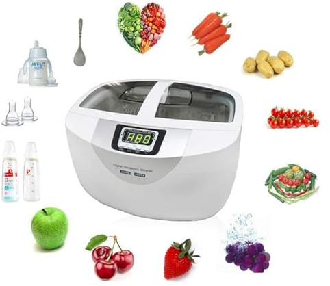 Lavadora de verduras de 2.5L, lavadora de verduras, generador de ozono en el hogar verdura de frutas, lavadora de desintoxicación de alimentos, máquina limpiadora de frutas 220V