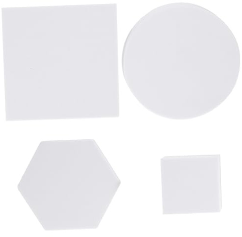 Didiseaon 4 Stück Geometrische Fotografie Requisiten Schaumstoff Würfel Weiß für Produktfotografie Schmuck Kosmetik Deko Erhöhung Würfel Fotohintergrund Zubehör