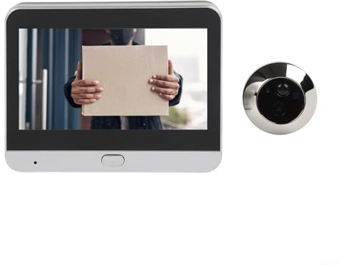 NbgrvB Spioncino digitale WiFi per porta, con display LCD da 4,3 pollici, obiettivo grandangolare 1080p, rilevatore di movimento PIR e visione per la sicurezza domestica