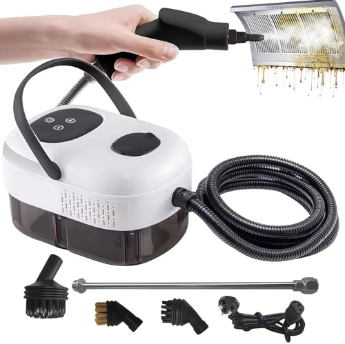 Handheld Steam Cleaner, 2500W Portable Steam Cleaner for Home, 6-Speed Adjustable High Pressure Steamer, 1L Multi-Purpose Steamer with 3 Brush for Kitchen, Window, Floor, Tile Grout, Car, Sofa