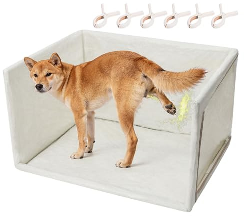 Hundetoilette | 60 x 76 x 44 cm Tragbar Wasserdicht Und Spritzsicher - Toilette Für Hunde Mit Aufnahmefläche | Füren Mittelgroße Und Große Hunde Training Wohnung Balkon Ud Unterwegs