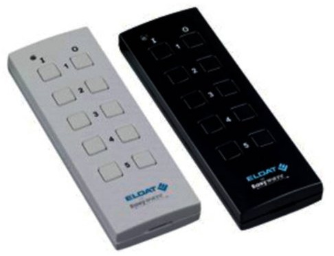 Easywave RT345005E0101 Handsender RT34 5-Kanal 5xein/aus weiß, glänzend, Mehrfarbig