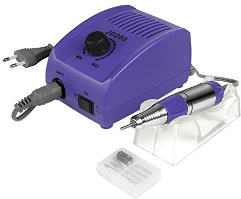Nagelfräser Elektrisch 30000 U/Min Inkl. 4 Bits JSDA Profi Studio JD200 Maniküre Pediküre Hornhautentfernung Anfänger Geeignet Acrylnägel Gelnägel Aufsätze