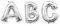 amscan 3301511 Folienballon Minishape Buchstabe C, Silber