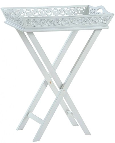 Beauty.Scouts Tabletttisch Beistelltisch Alassio 71x56x36cm weiß