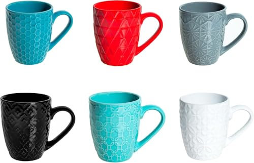 Set of 6 Beautiful Ceramic Inari Coffee Mugs Modern Stoneware Cup Tea Cup Set Drinking Cup Tea Mug Ceramic Mug Stoneware Coffee Cups Coffee Pot Porcelain Office Cups Handle Mug