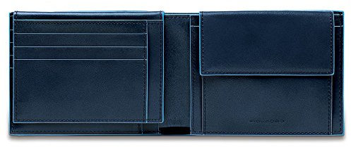 Piquadro Blue Square Münzbörse, 0.43 liters, Blau (Blu Notte)