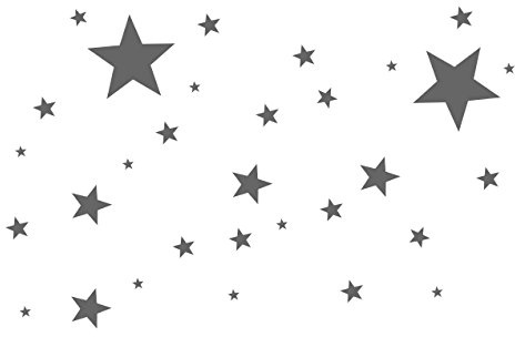 timalo® 50 Stück Selbstklebende Sterne -70016- Fenstedekoration Weihnachten, Fensterbild, Aufkleber, Wandtattoo, Fahrradaufkleber, Autoaufkleber, Schaufenster Sticker Weihnachtssterne (dunkelgrau)
