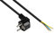 Good Connections P0185-S015 Netzkabel, 1,5 m, Schutzkontakt-Stecker Typ E+F (CEE 7/7, gewinkelt) an abisolierte Enden, Stromkabel zum Konfektionieren, 0,75 mm² Schwarz