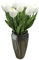 cn-Knight 12 Künstliche Tulpen,51cm Langer Stiel Fühlt Sich Echt An Künstliche Blumen,für Hochzeit, DIY Brautstrauß,Heimdekoration,Tafelaufsätze,Weiß