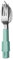 Mepal Besteck-Set 3-teilig, Kunststof, Nordic Green, One Size