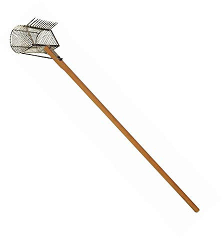 Rastrello Telline/cozze in INOX 9 denti con manico da Cm. 180, con raschio per sabbia Largh. 20 cm. Prof. 16,5 cm9