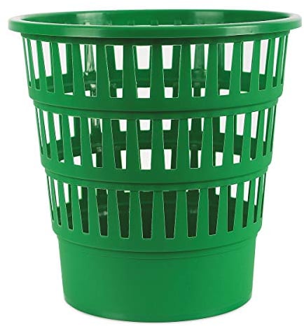 Office Products 19053621-02 Abfallkorb Papierkorb 16 Liter Kunststoff Mülleimer Design Für Büro Küche Stabil Ökologisches PP-Produkt Rissbeständig 1 Stück Grün Maße: 30,8 x 31 x 30,8cm