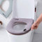Happy Go-Mart Toilet Seat Cover Pads, Cute Cat Bathroom Soft Warmer Cloth Waterproof Leather Stretchable Washable Toilet Seat Cushion with Zipper (gray)
