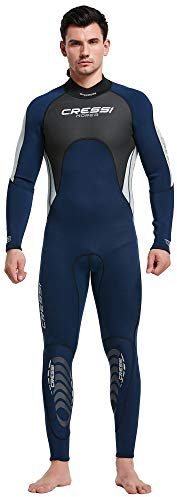 Cressi Morea Herren - Neoprenanzug 3mm für alle Wassersportarten, Blau/Silber/Silber, XXXL/7