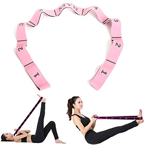 JJunLiM Loops Exercise Bands Kids Adult Latin Bands 15-20 kg Expander Pilates Yoga Stretch Resistance Bands Fitness Elastic Dance Training Bands Gymnastics Exercise Bands Workout (105cm pink)