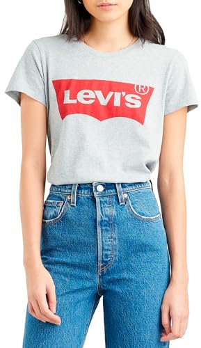 Levi's Damen The Perfect Tee T-Shirt,Logo Starstruck Heather Grey,XS
