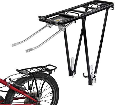 Gepäckträger für Fahrrad-Gepäckträger, universell, verstellbar, 25 kg Kapazität, Schnellspanner, Mountainbike, Rennrad, Gepäckträger für 66 - 73,7 cm Rahmen