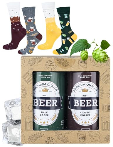 soxo Dose Socken Herren Bier Geschenke Für Männer Lustige Geschenk Sommer Socks Men 40-45 2 Paar