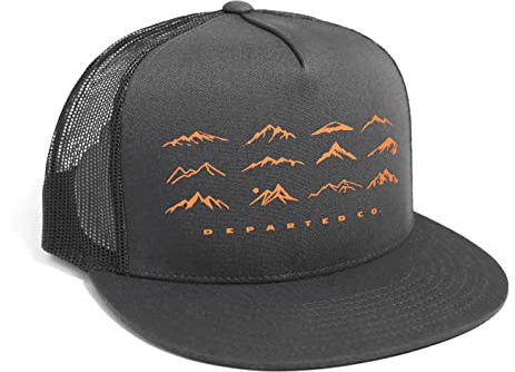 DEPARTED Herren Mesh Trucker Hat mit Print/Motiv - Snapback Cap - No. 340, Dark Grey