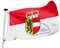 FLAGLY Premium Flagge Salzburg 100x150cm - 115g/m² Stoffgewicht - gedruckt, robustes und witterungsbeständiges Glanzpolyester mit Ösen (100 x 150 cm, Salzburg)