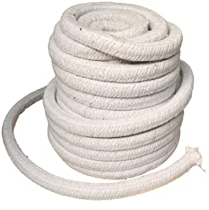 Corde d'étanchéité en Fibre de céramique - Joint d'étanchéité Rond tressé de 10 m à Haute température pour coulée de Four de chaudière,Diameter: 30 mm,3 M
